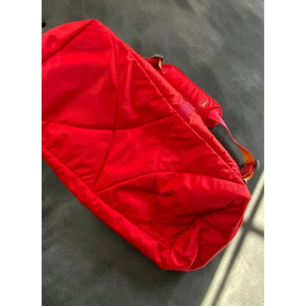REI Messenger Bag Red Orange Large Shoulder Crossbody Travel Commuter Gorpcore